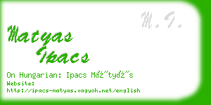 matyas ipacs business card
